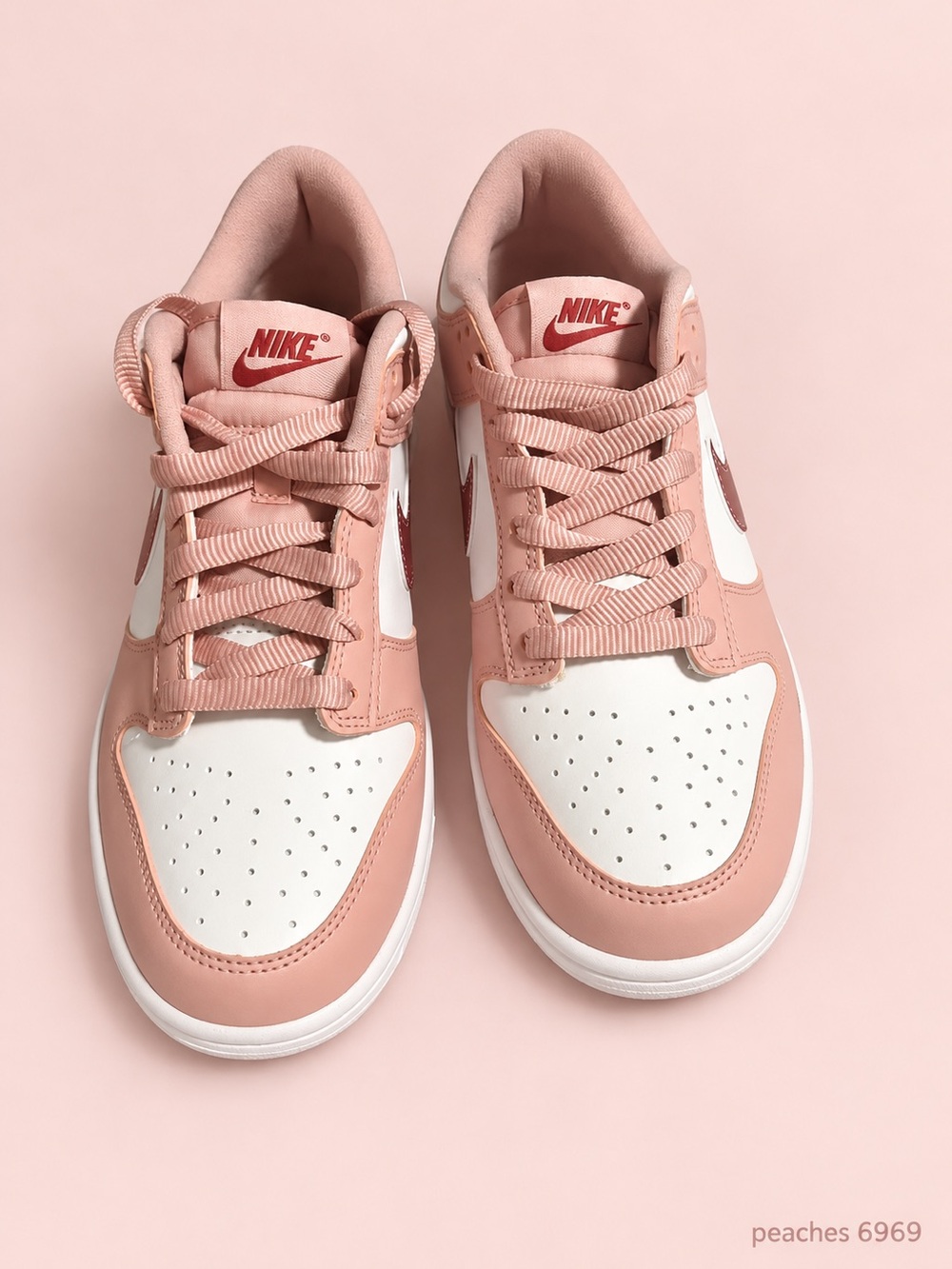 Nike Women’s Low-Top Sneakers - Pink White size 8.5